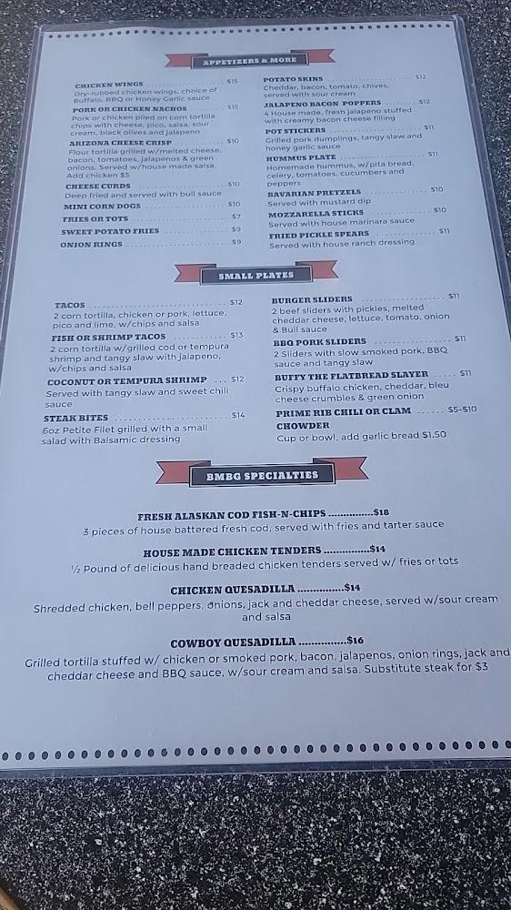 Bull Mountain Bar & Grill Menu image 1
