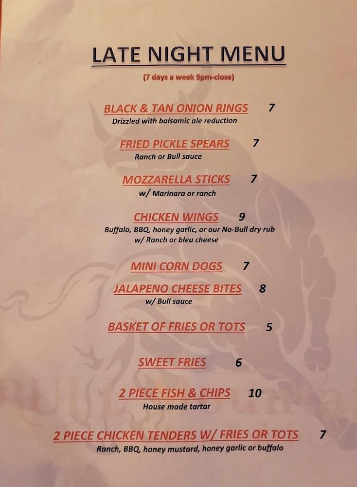 Bull Mountain Bar & Grill Menu image 2