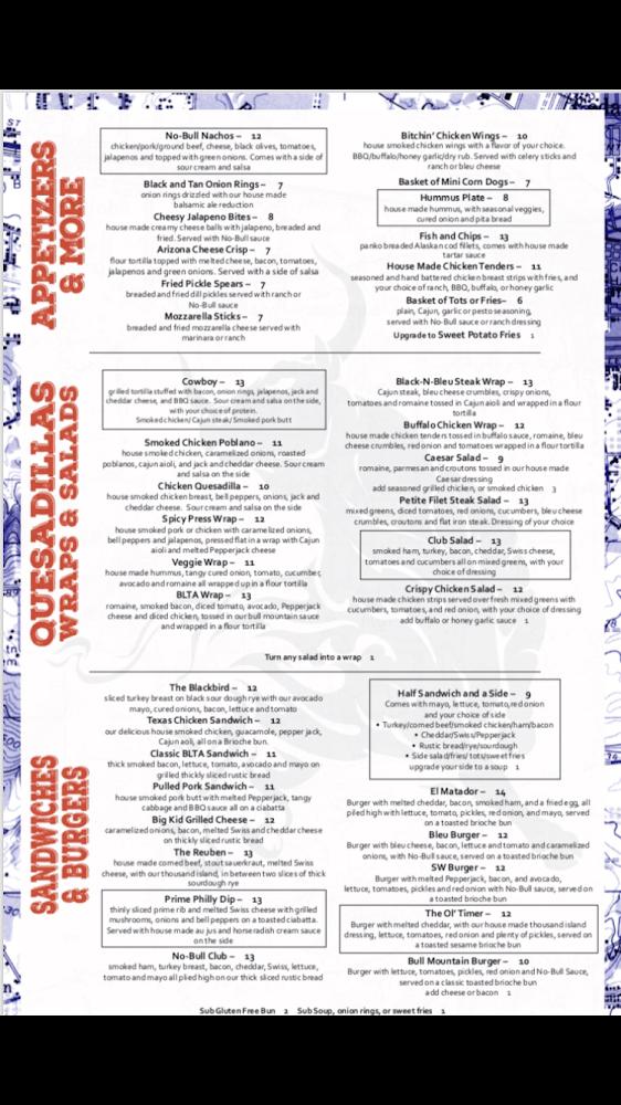 Bull Mountain Bar & Grill Menu image 3